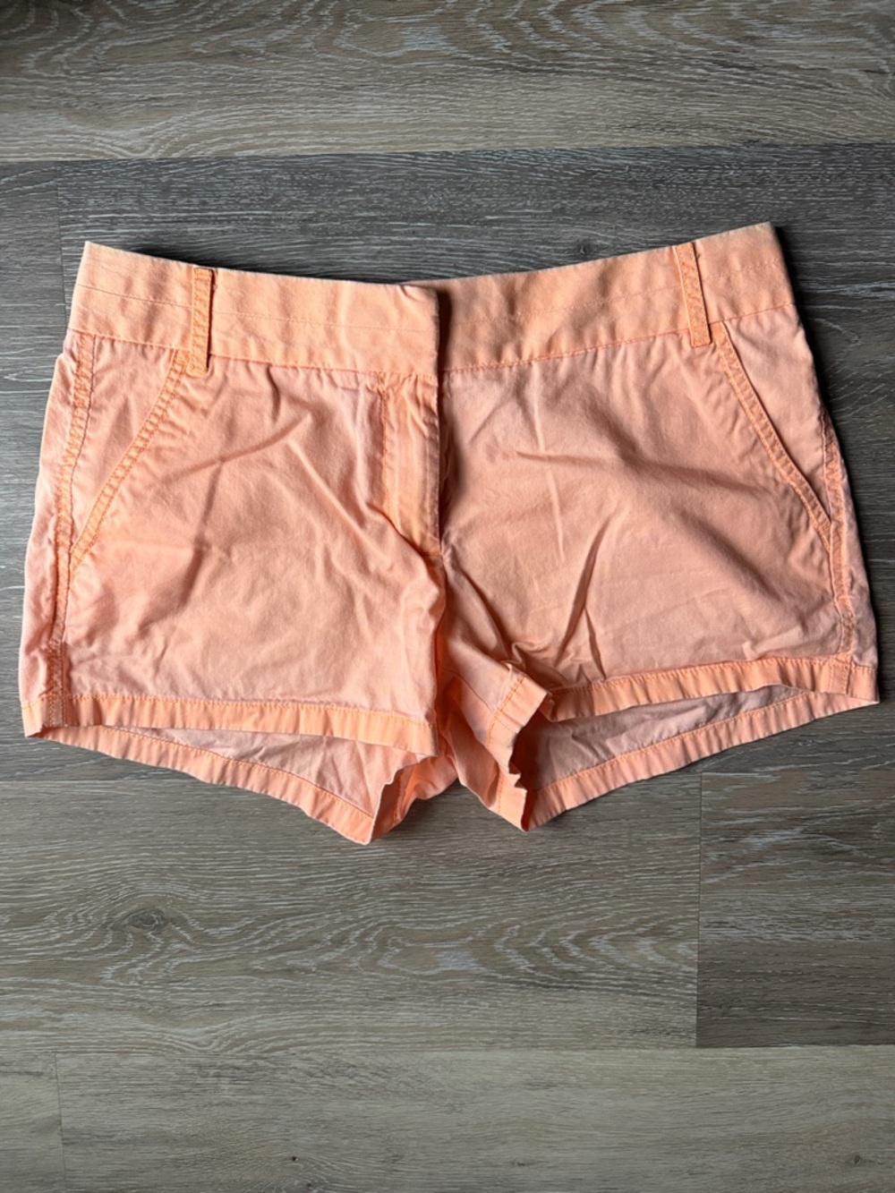 J. Crew Size 4 Women’s Peach-Orange Casual Lightweight Chino Blend Shorts